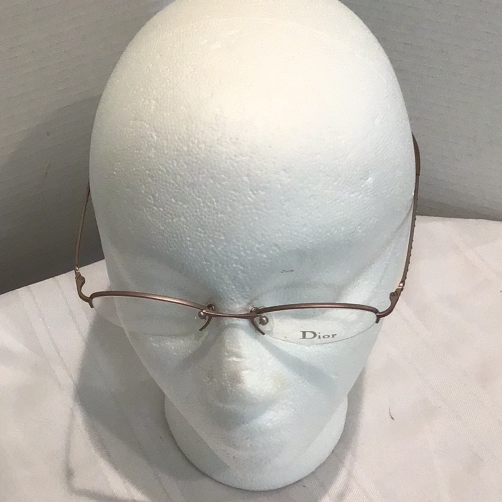 Dior Metallic Gold Frame glasses demo frames